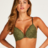 Voorgevormde push-up beugel bh Rose, Groen