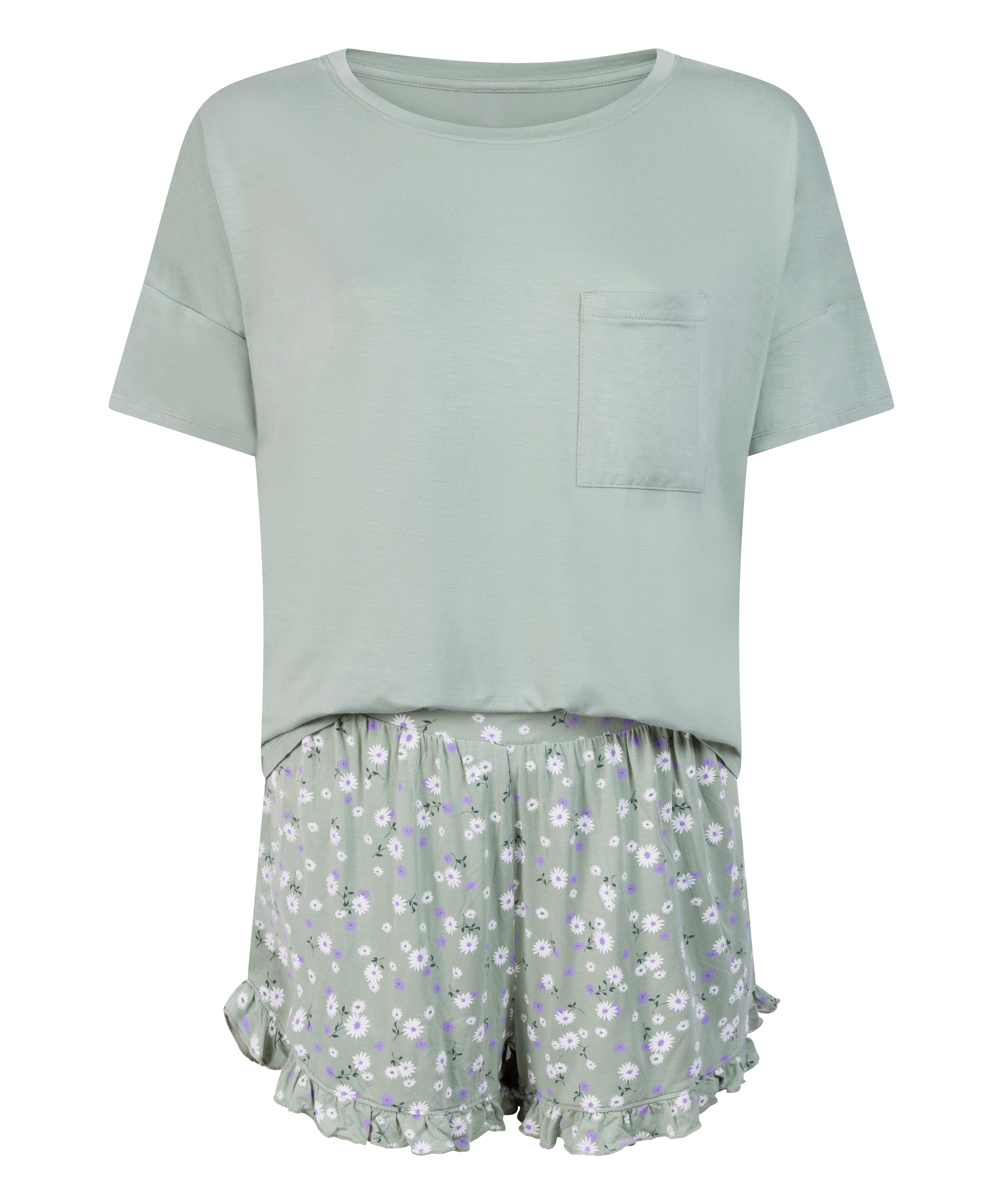 Korte pyjama set, Groen, main