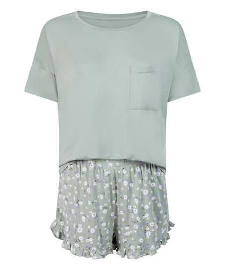 Korte pyjama set, Groen