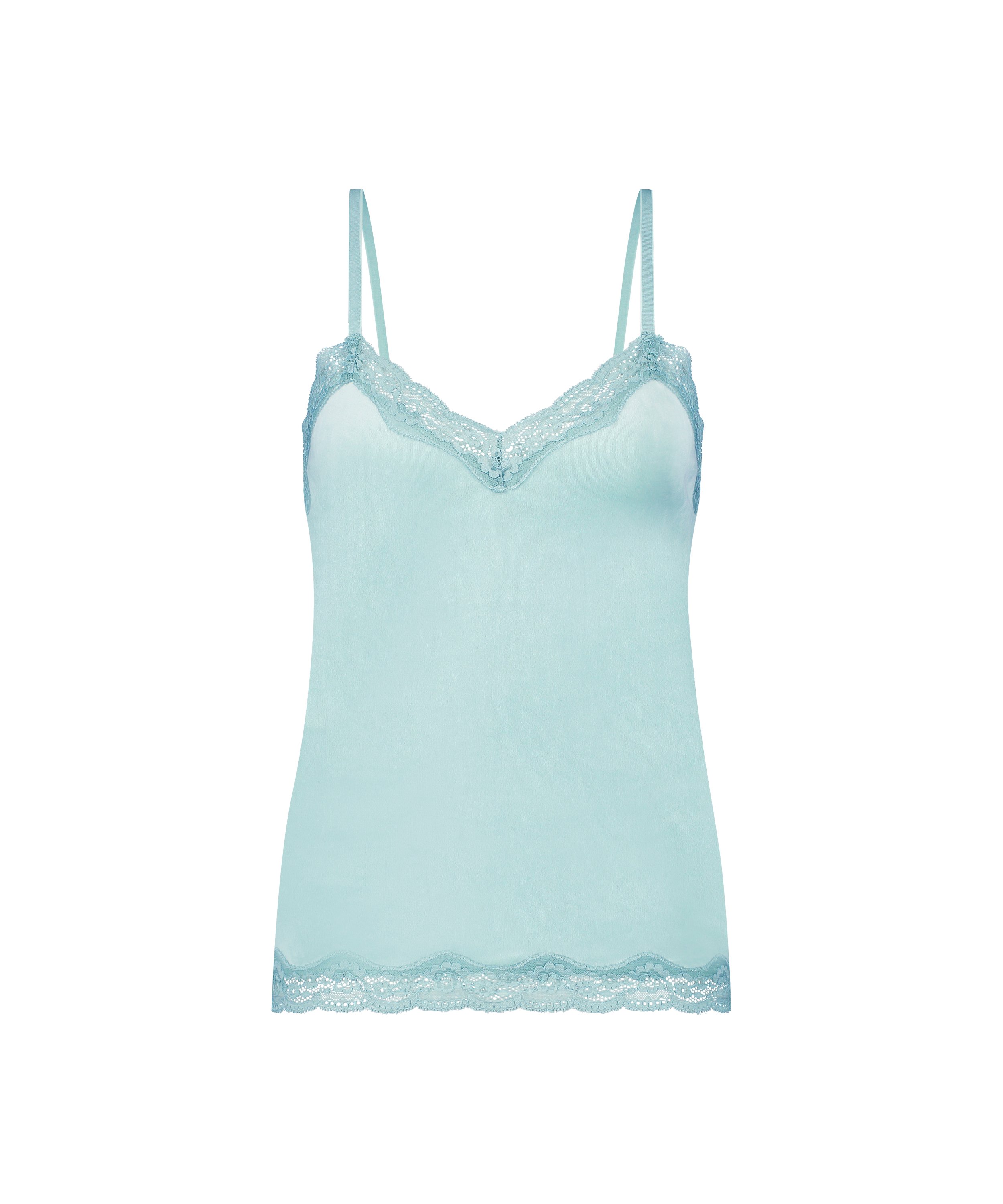 Cami top Velours Lace, Groen, main