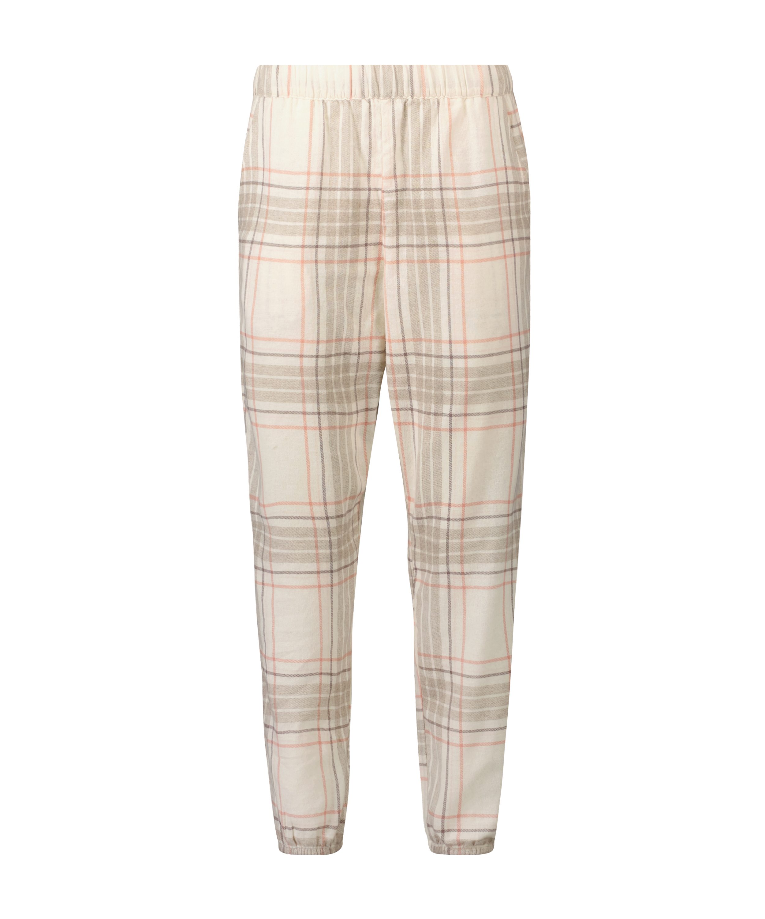 Pantalon de pyjama en sergé à carreaux court, Gris, main