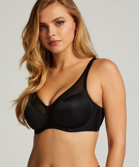 Soutien-gorge à armatures non-préformé minimiseur Nina, Noir