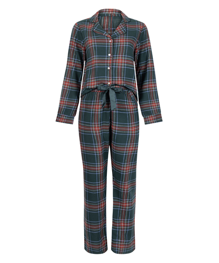 Pyjamaset Flannel, Groen