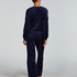 Pantalon de pyjama velours, Bleu