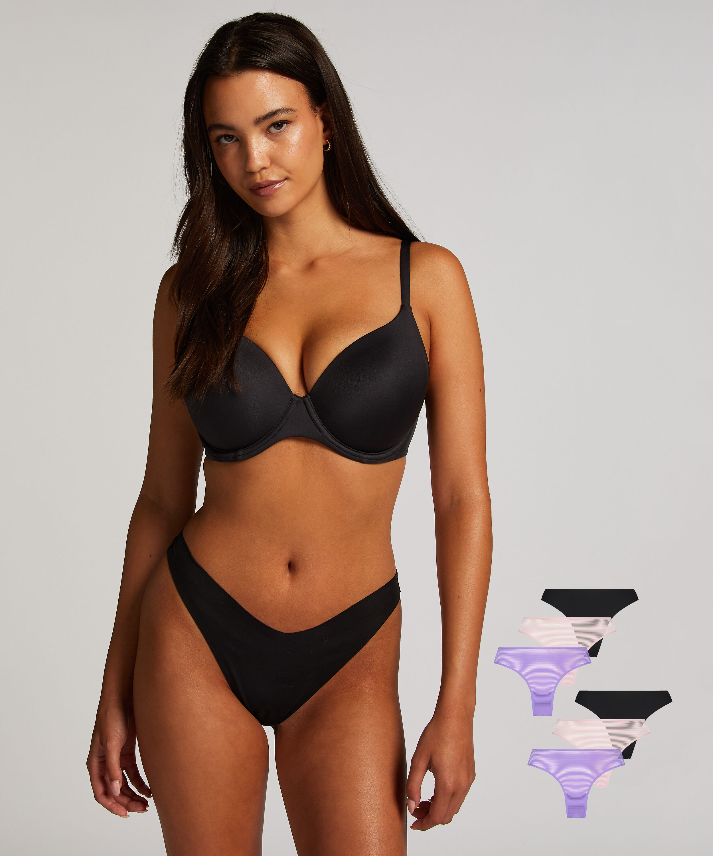 Lot de 6 slips brésiliens Invisibles, Vert