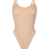 Naadloze corrigerend hoog uitgesneden body, Beige