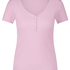 Top korte mouwen Rib, Roze