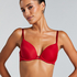 Soutien-gorge &agrave; armatures pr&eacute;form&eacute; Plunge, Rouge