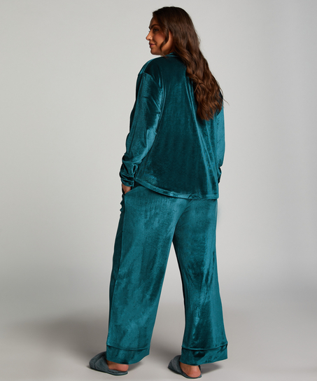 Joggingbroek Velours, Blauw