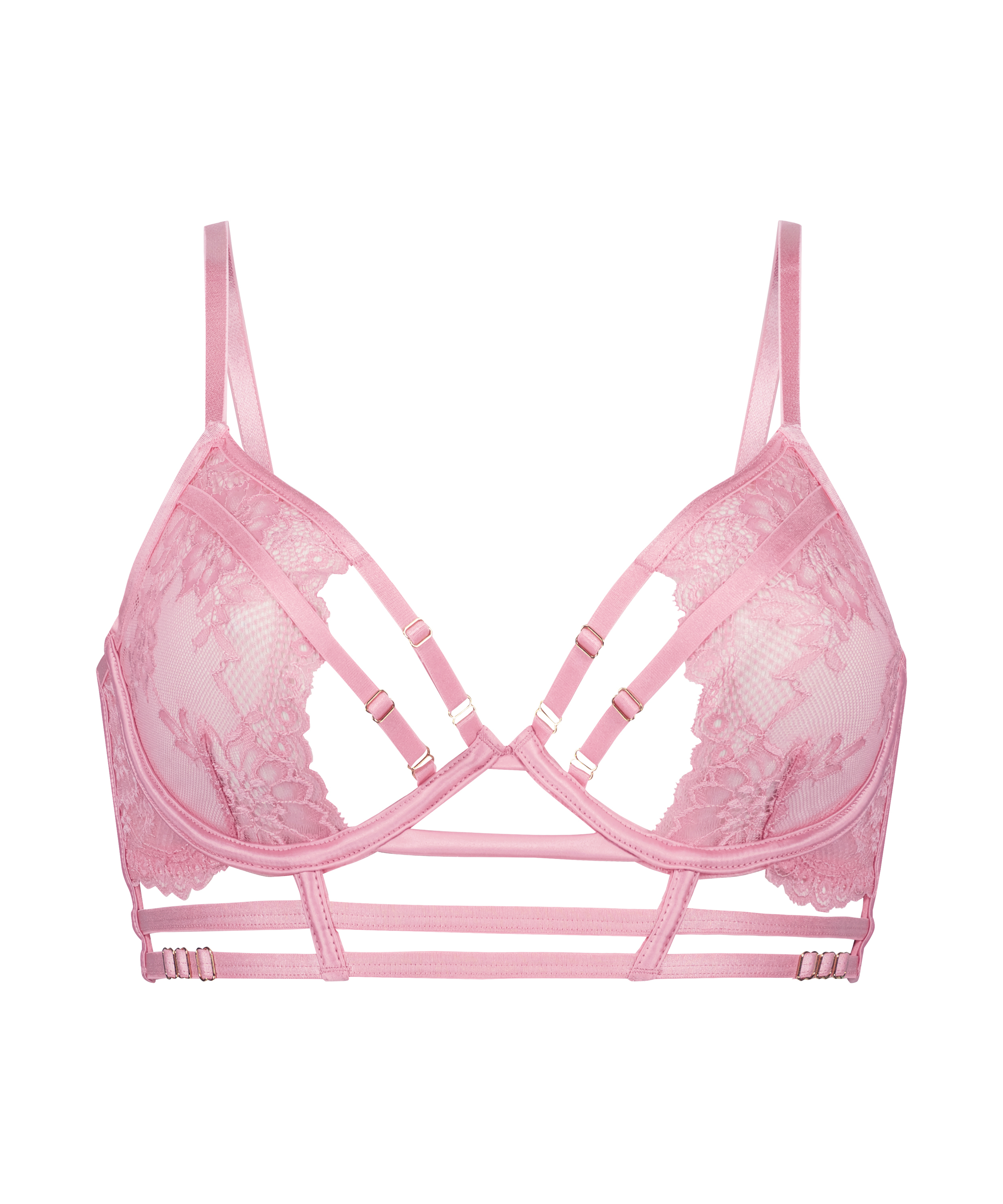 Soutien-gorge &agrave; armatures non-pr&eacute;form&eacute; longline Roxanne, Rose, main