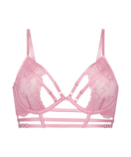 Soutien-gorge &agrave; armatures non-pr&eacute;form&eacute; longline Roxanne, Rose
