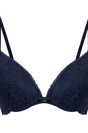 Hunkemöller Voorgevormde push-up beugel bh Marine Blauw, foto 3