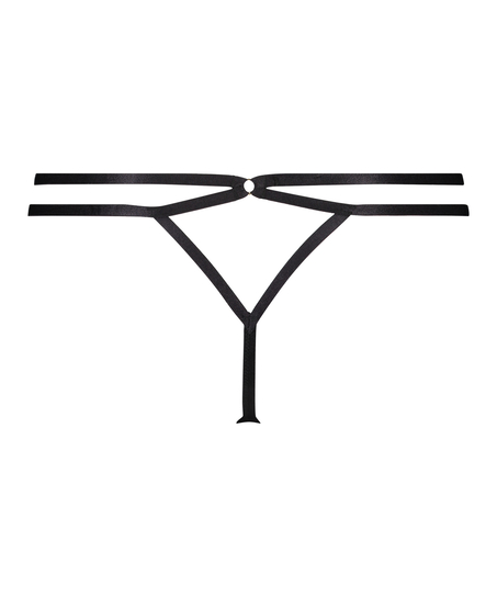 Tanga string Effie, Zwart