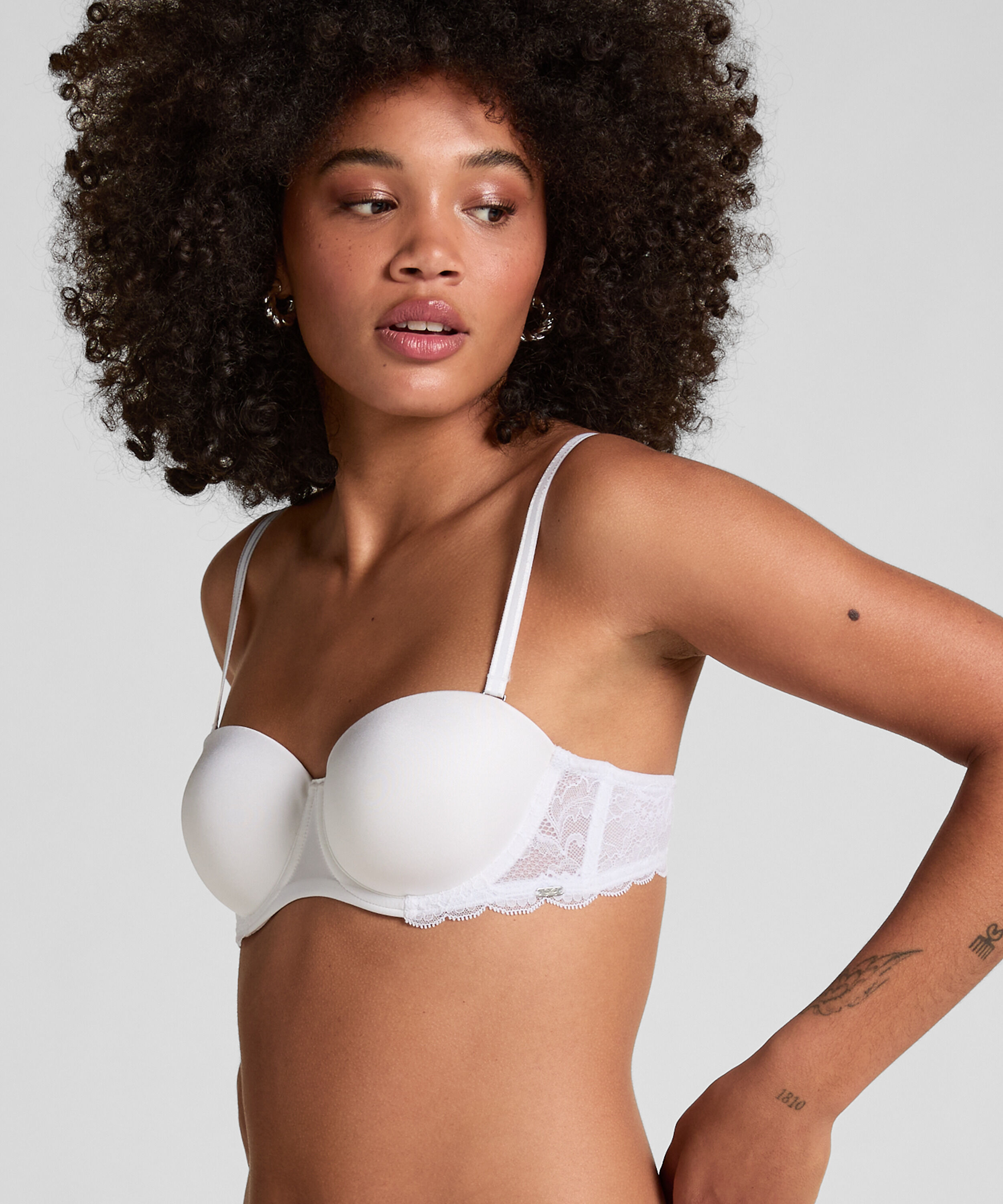 Voorgevormde strapless beugel bh Angie, Wit