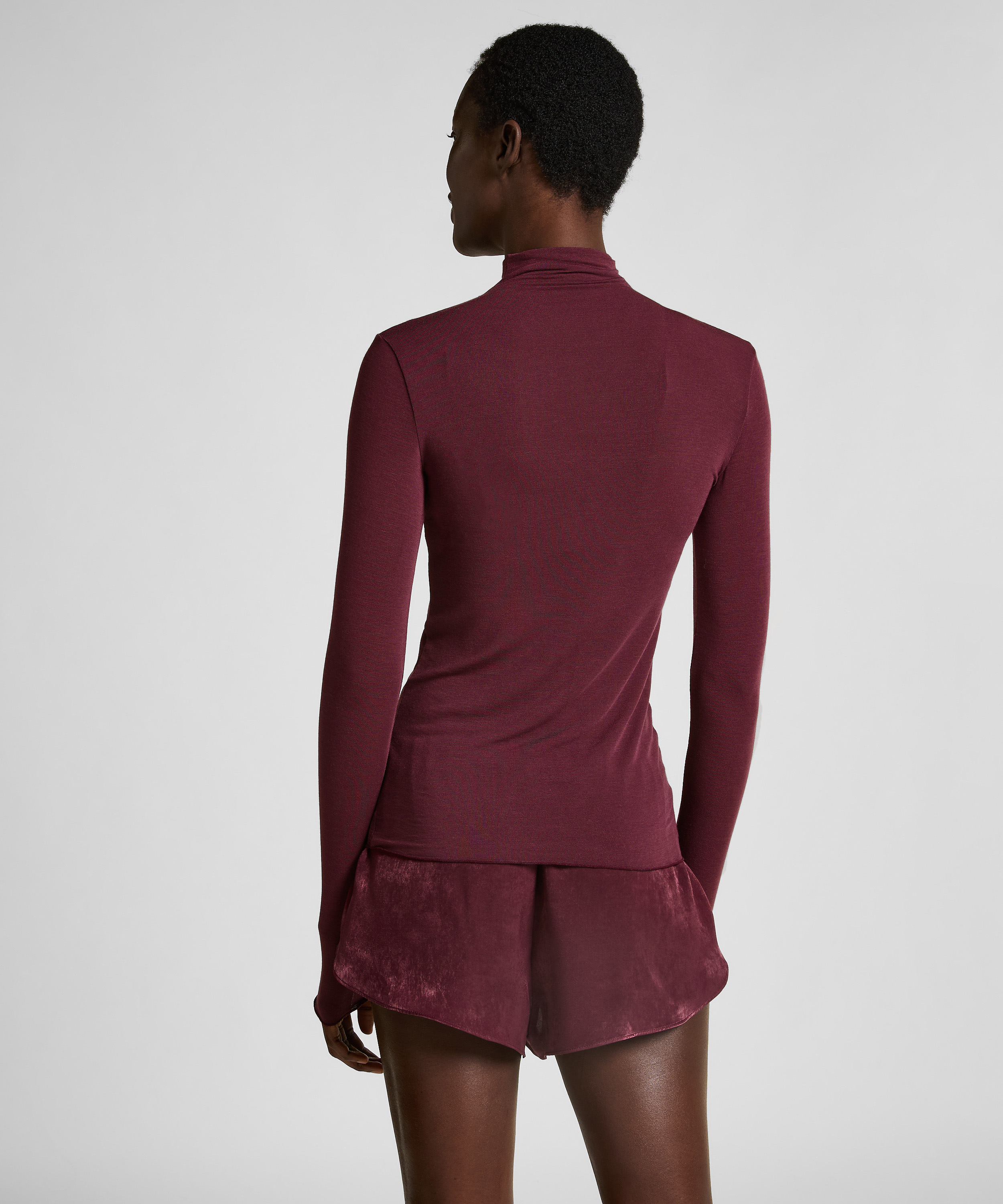 super soft Turtleneck shirt met Cashmere, Paars, main