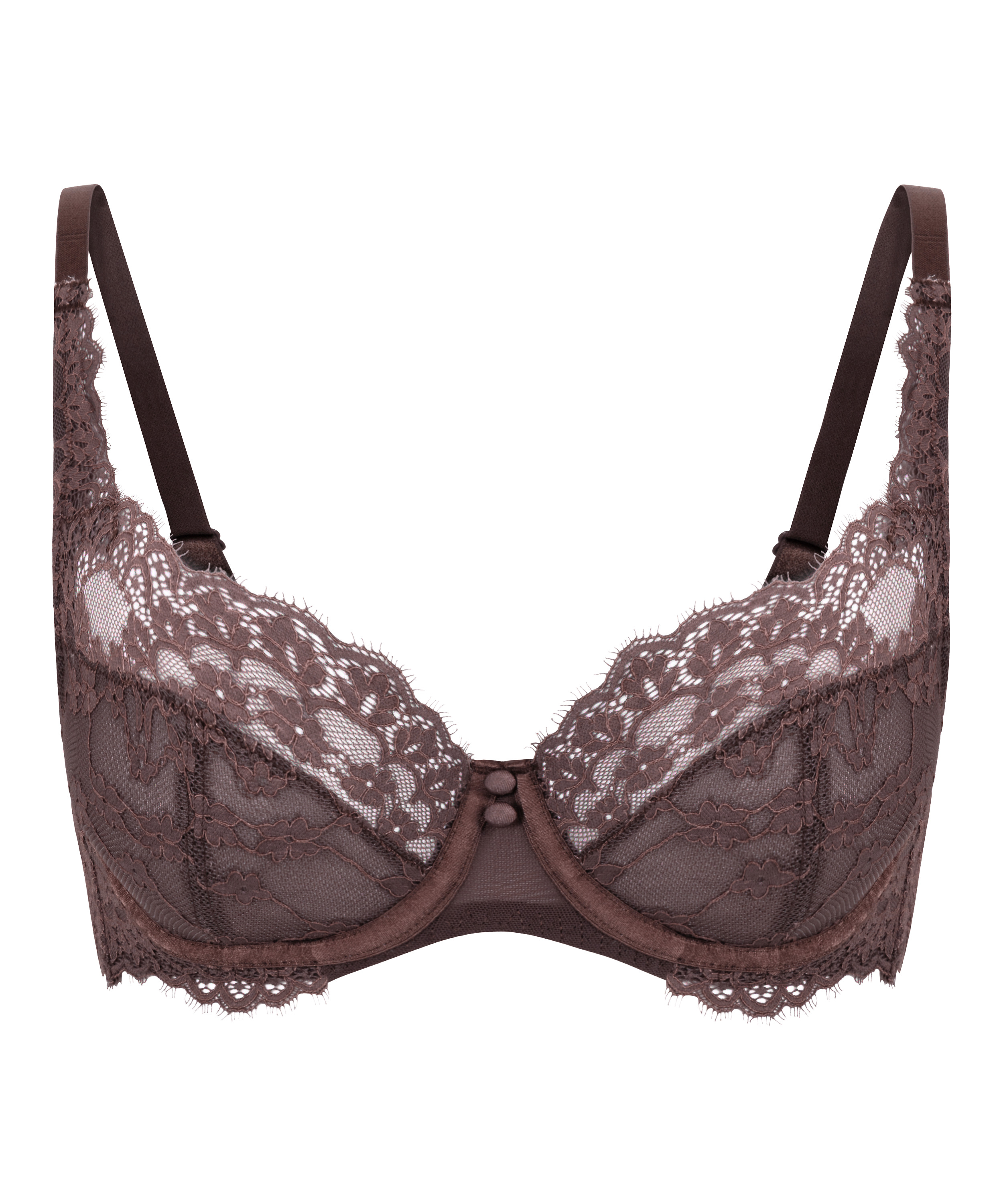 Soutien-gorge à armatures non-préformé Daisy, Brun, main