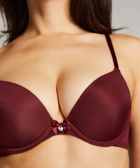 Soutien-gorge &agrave; armatures pr&eacute;form&eacute; Plunge, Rouge