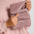 Pochette perl&eacute;e pour bijoux, Rose