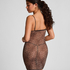Slipdress Leopard, Zwart