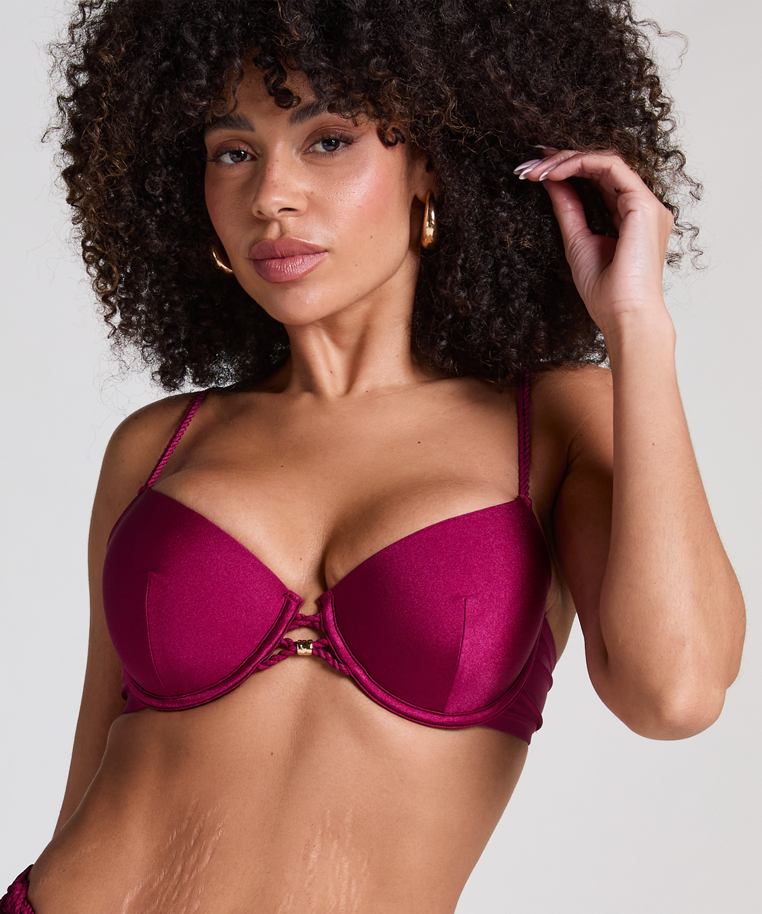 Voorgevormde bikinitop met beugel Marrakech, Rood, main