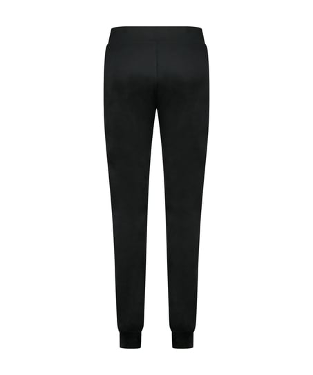 Joggingbroek Velours, Zwart
