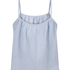Cami en mousseline, Bleu