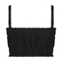 Crop top Ruched, Zwart