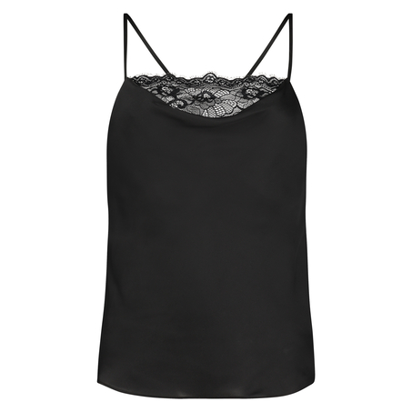 Camisole satin, Noir