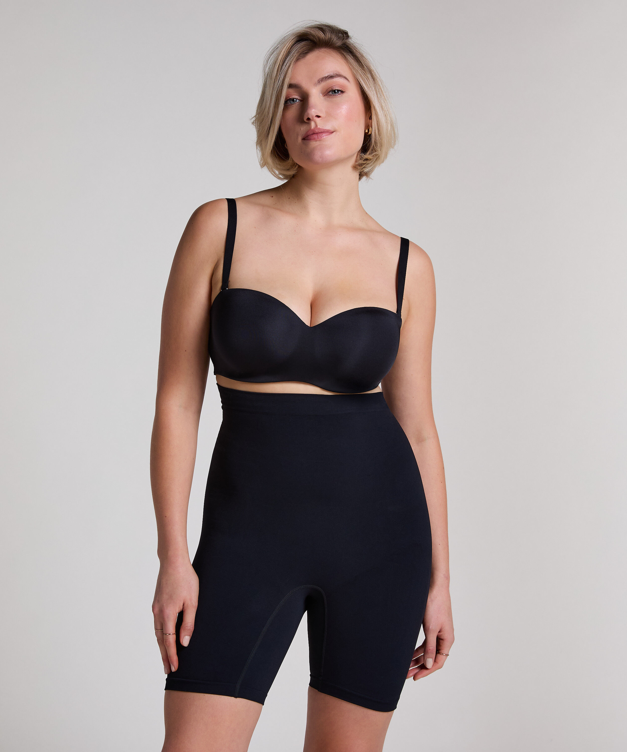 Naadloze corrigerende Thigh Slimmer, Zwart