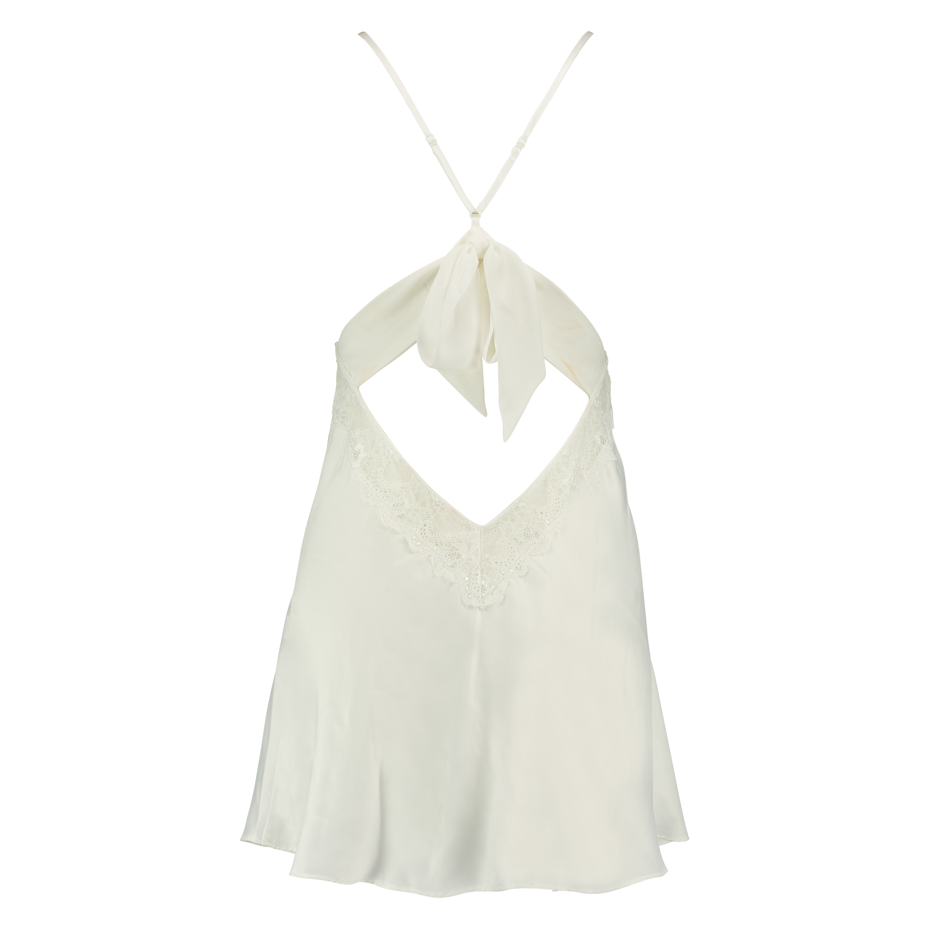 Slipdress Lessie Satin, Wit, main