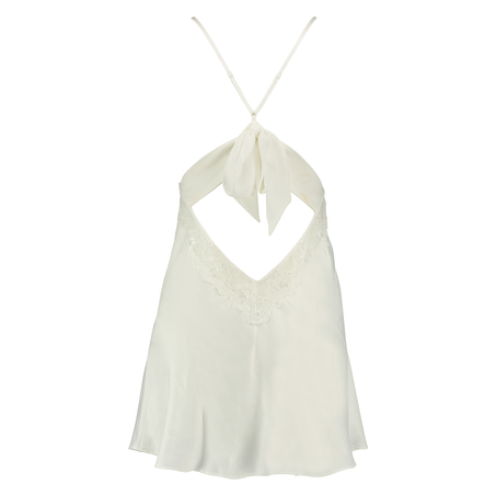 Slipdress Lessie Satin, Wit