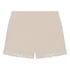 Short en velours à dentelle, Beige