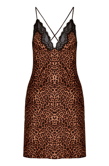 Hunkemöller Slipdress Leopard Gabrielle Zwart, foto 3