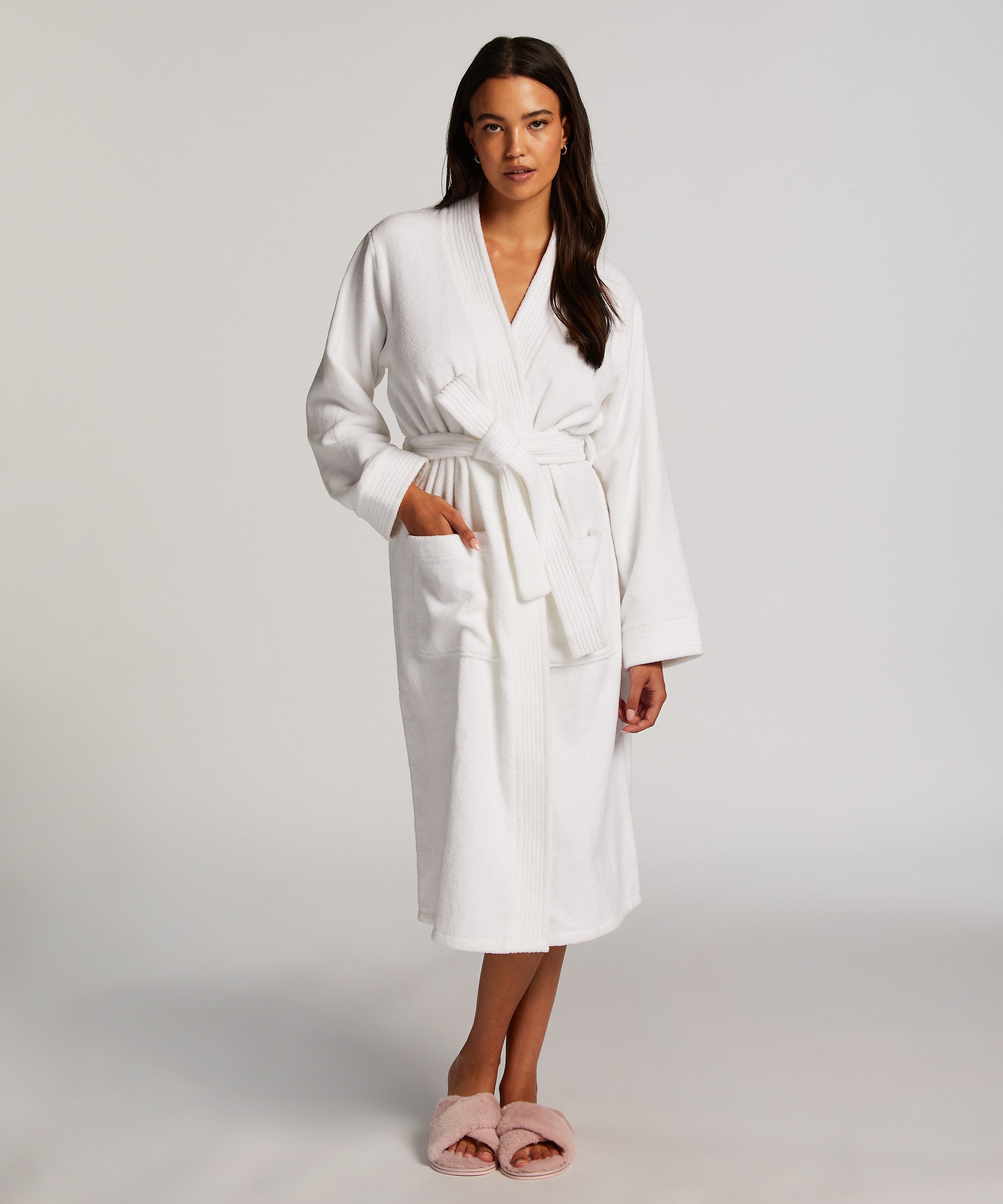 Peignoir matelassé, Pourpre, main