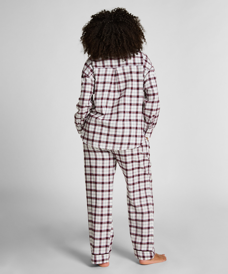 Pyjamatop Flannel, Wit