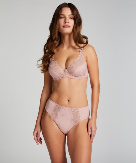 Slip taille haute Diva, Rose