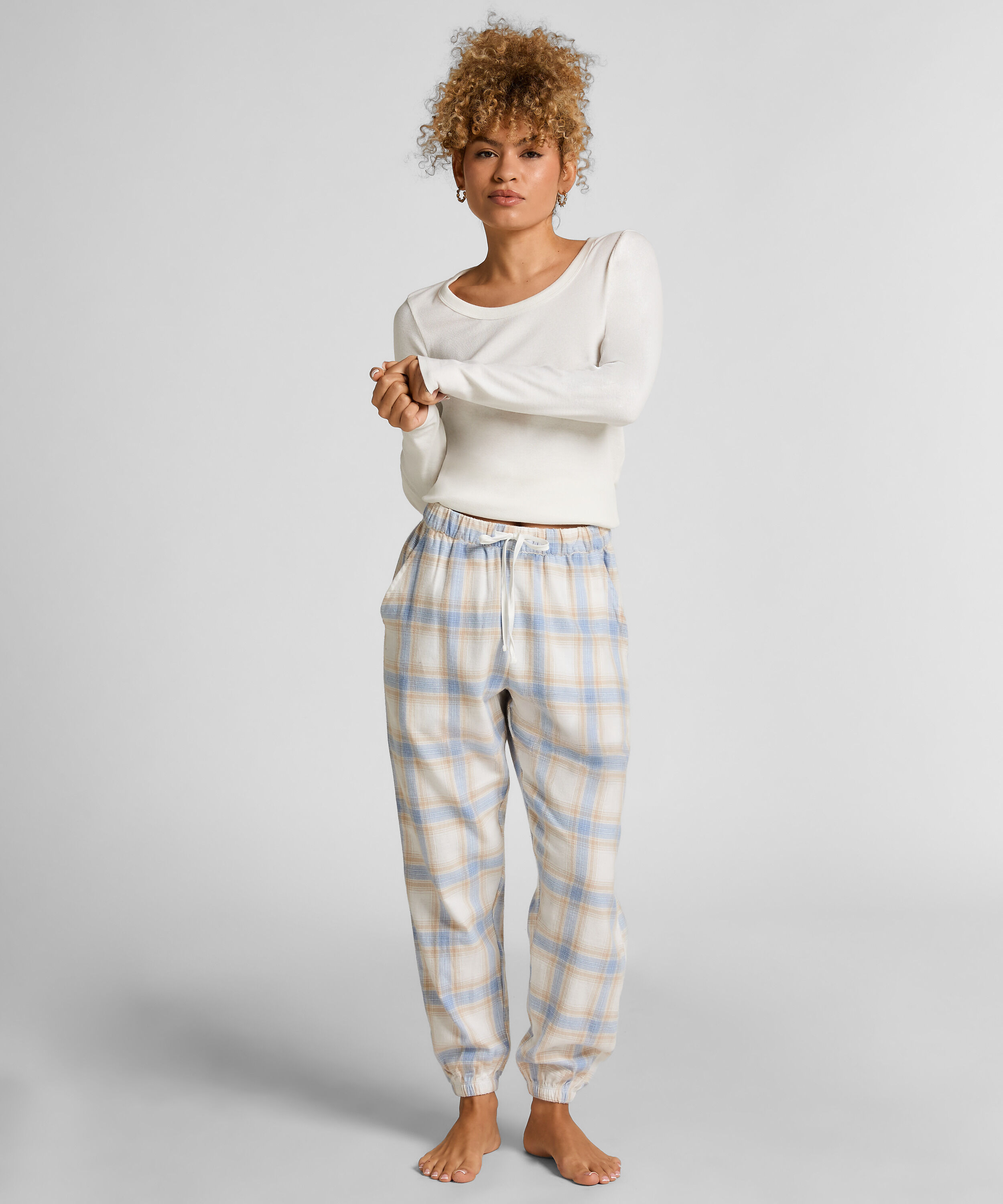 Pyjamabroek Flannel, Blauw Pyjamabroek Flannel, Blauw