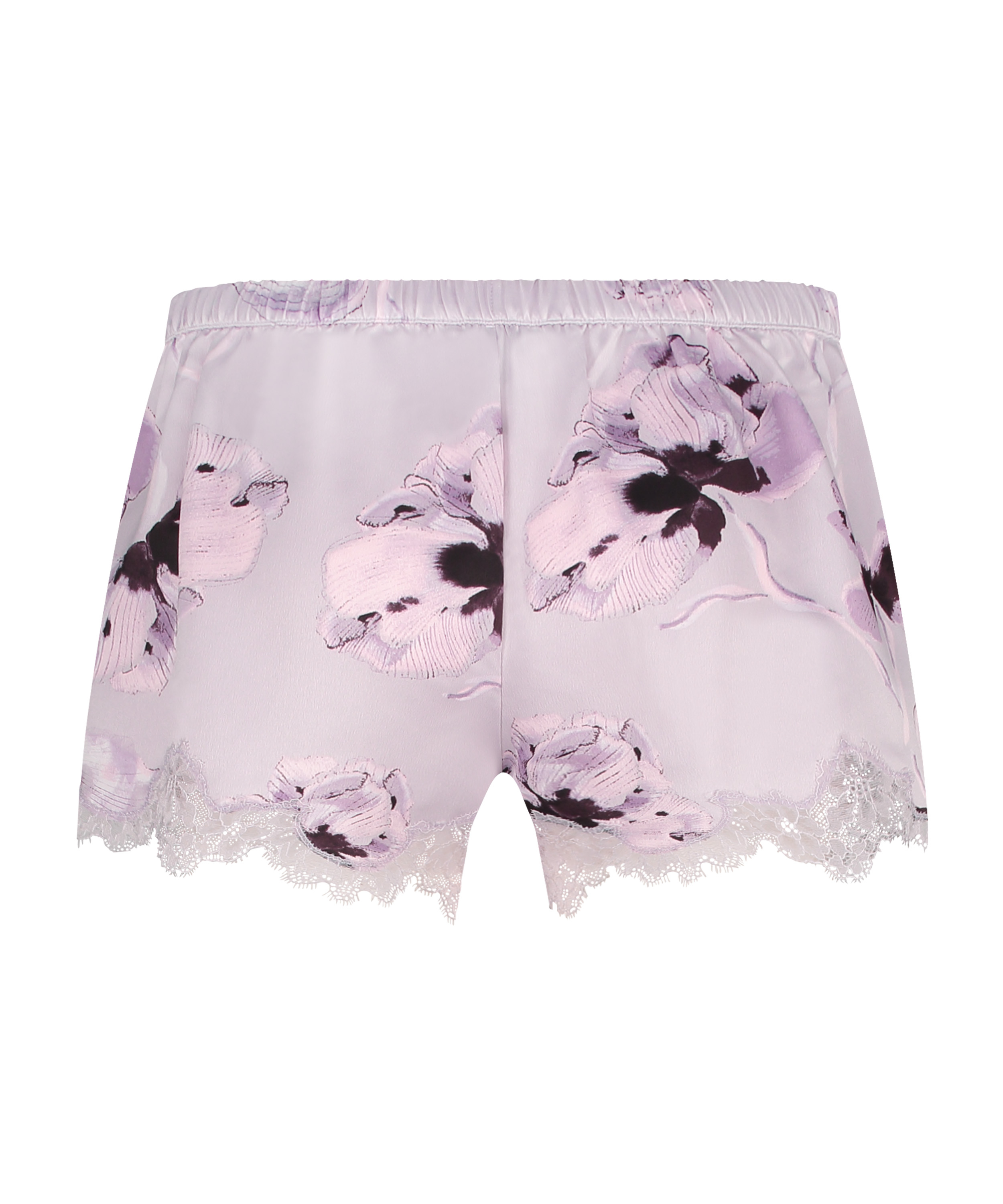 Short de pyjama Satin, Pourpre, main