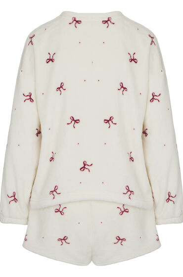 Hunkemöller Pyjamaset Fleece Wit, foto 2