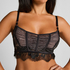 Soutien-gorge &agrave; armatures non-pr&eacute;form&eacute; longline Cynthia, Noir