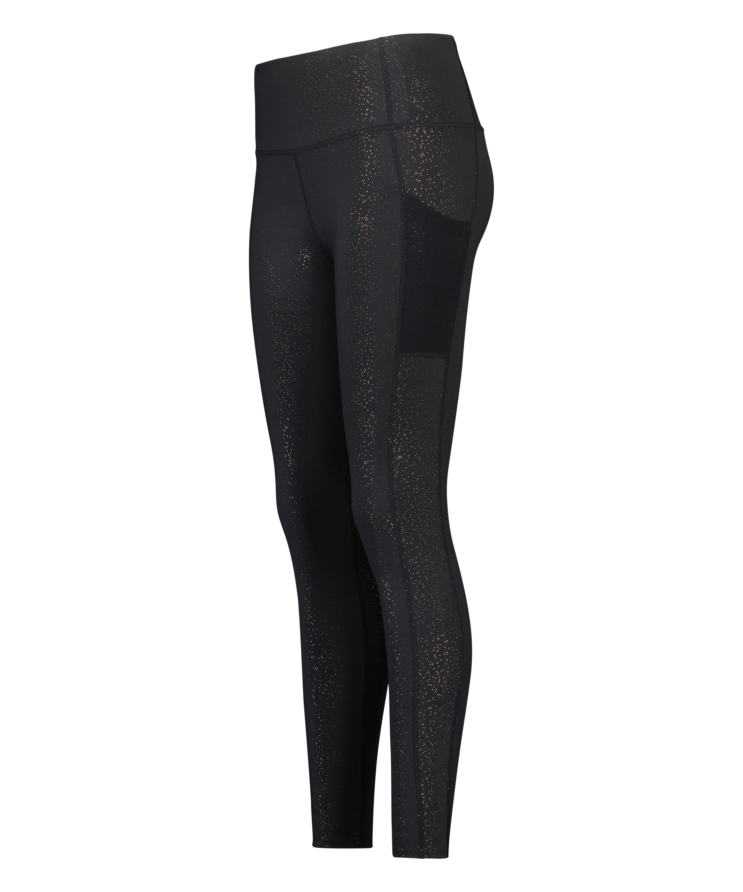 HKMX High waisted sportlegging Gouden Glitter, Zwart, main