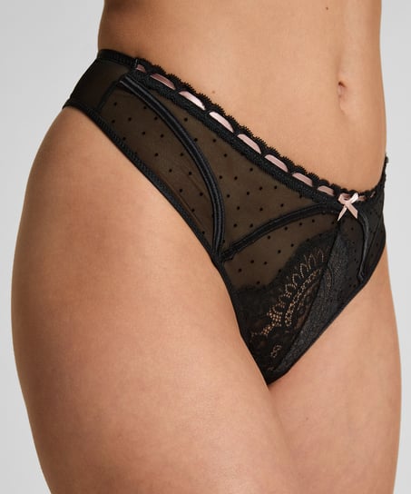 Jarretelgordel string Dorothy, Zwart