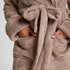 Badjas Fleece, Beige