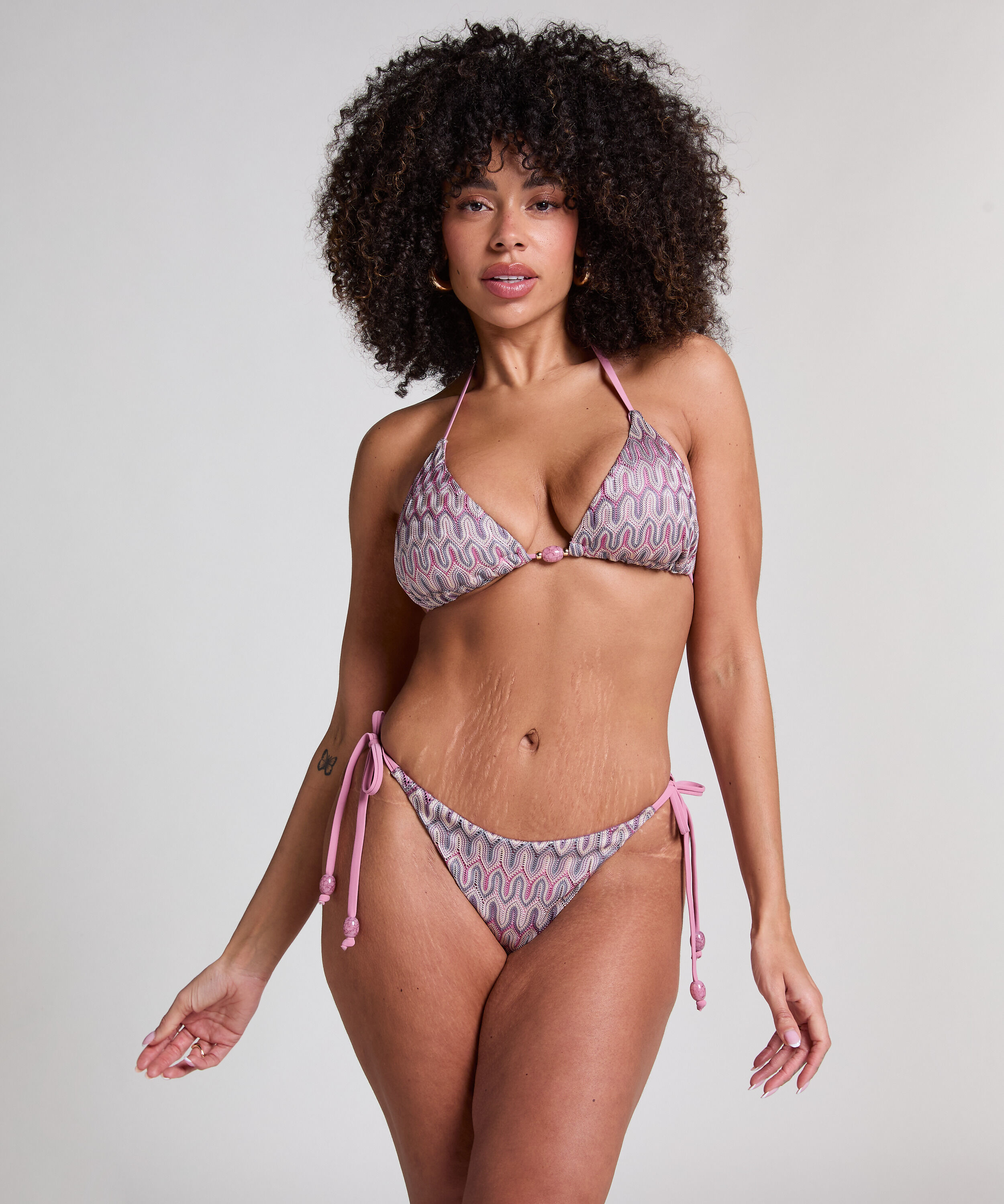 Bas de bikini à jambe haute Cali