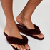 Slippers Velours fur, Rood