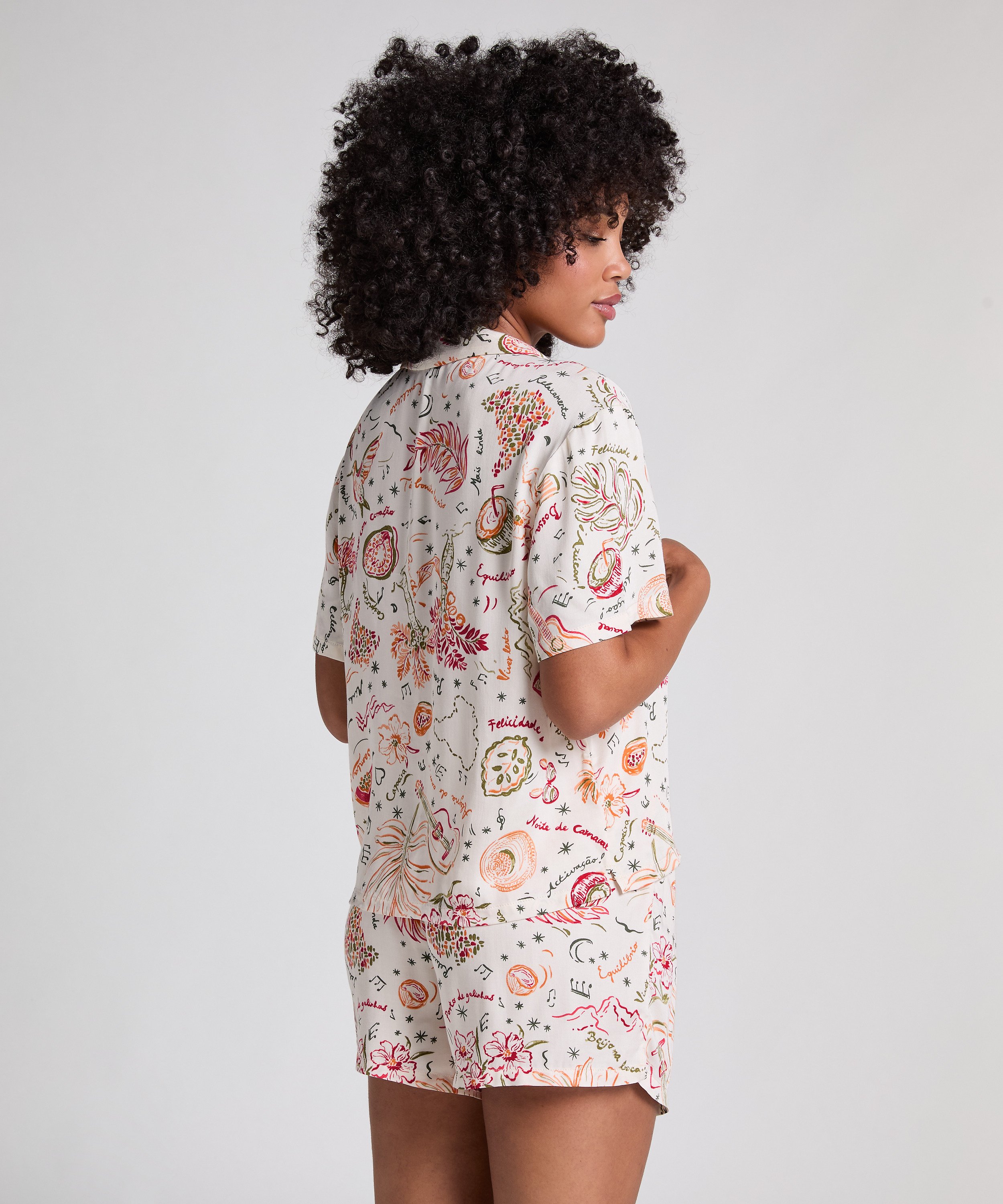 Short Satin, Blanc, main