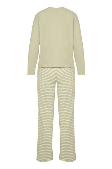 Hunkemöller Pyjamaset van katoenen jersey Groen, foto 2