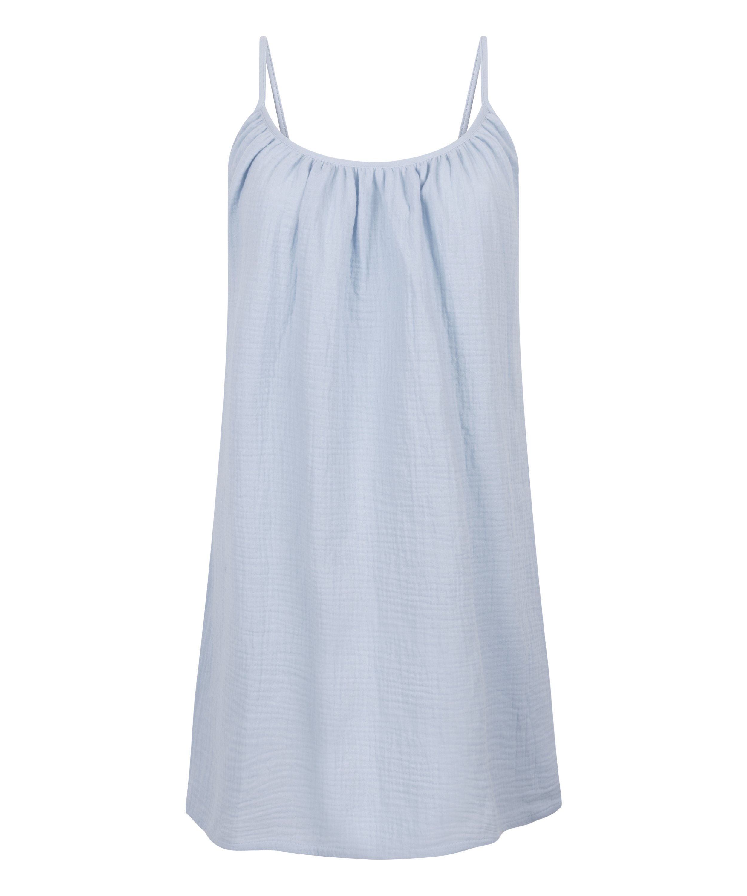 Mousseline Slipdress, Blauw, main