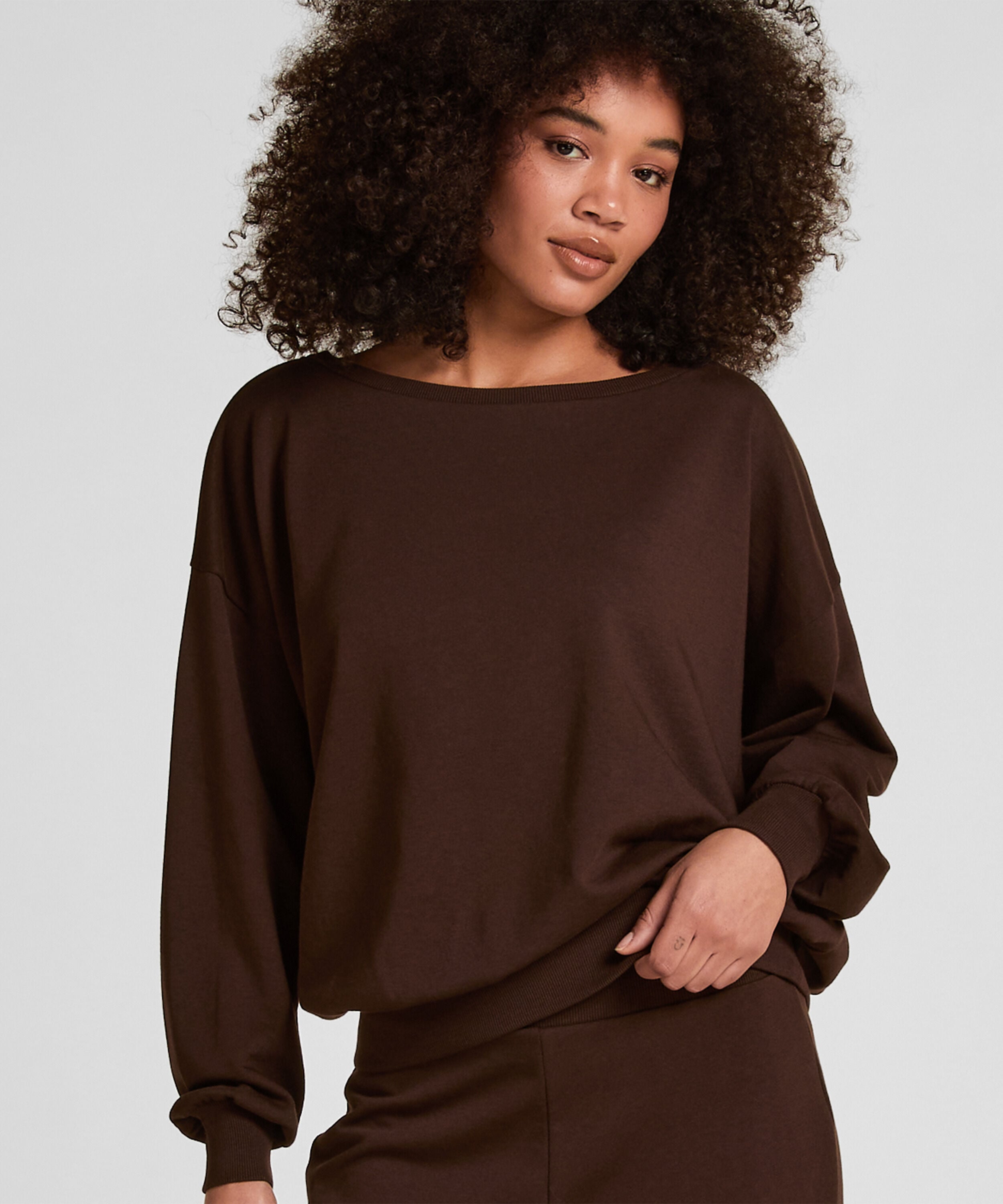Boatneck Sweater Audrey, Brun Boatneck Sweater Audrey, Brun