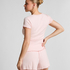 Pointelle short, Roze